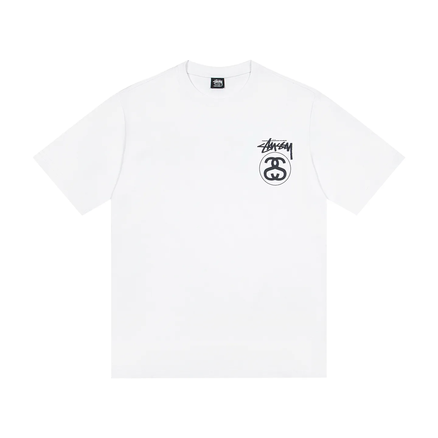 XY 120# P55 （ Quality ） Stussy Stussy Stock Link Tee Classic S Logo Retro T Same Style ：Black White Size：S M L XL ： 260 ：